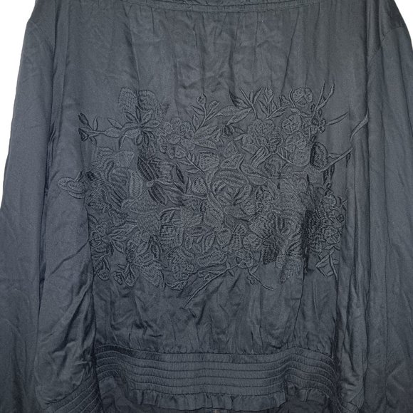 LOVESTITCH EMBROIDERED FLORAL BOMBER JACKET - Picture 5 of 7